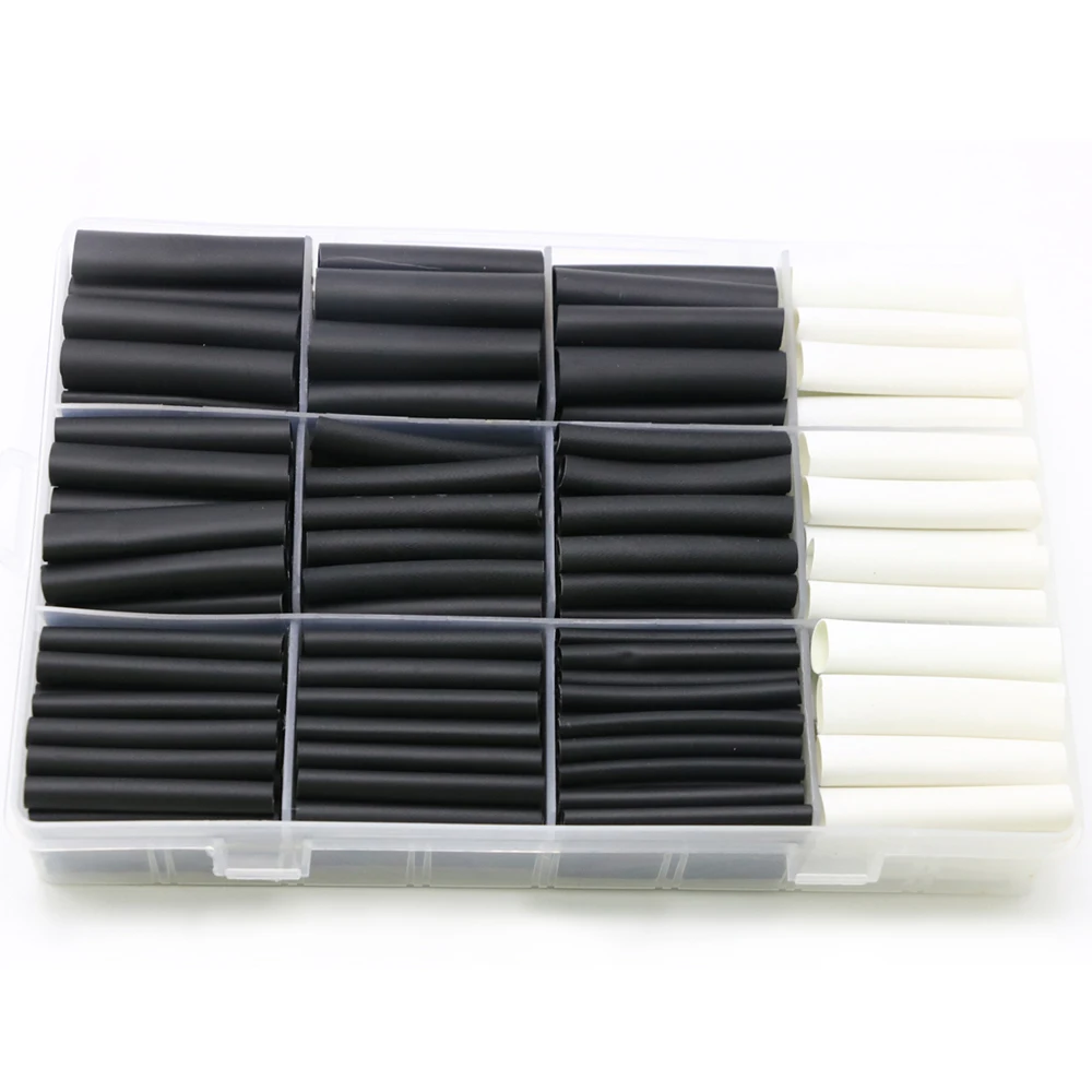 300Pcs 3:1 Heat Shrink Tube Kit 2.4/3.2/4.8/6.4/7.9/9.5/12.7mm Diameter Sleeve Wrap For Battery ESC Motor Car RC Model