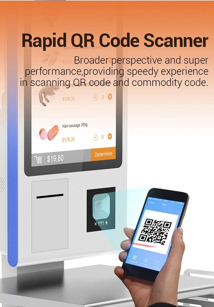 Terminal esperto do serviço do auto de 23.6/27/32 polegadas tudo em um quiosque do auto-serviço do tela táctil