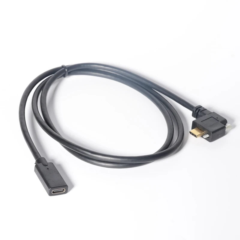Góc 90 Độ USB Type C Cáp Nối Dài bảng Điều Khiển Gắn Khóa Vít USB-C Với Sợi Dây Cáp Nối Dài Cho Công Nghiệp Camera