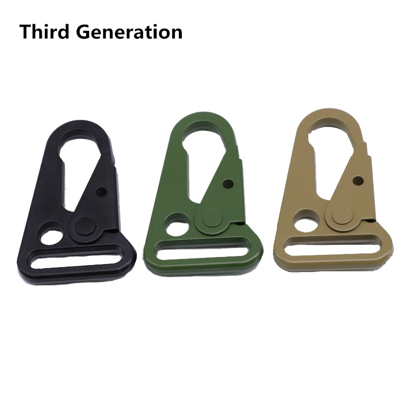 3PCS Olecranon Metal Hook Buckle Clasp Outdoor Tools EDC Gear Hunting Hiking Tactical Carabiner Gun Strap Sling Snap