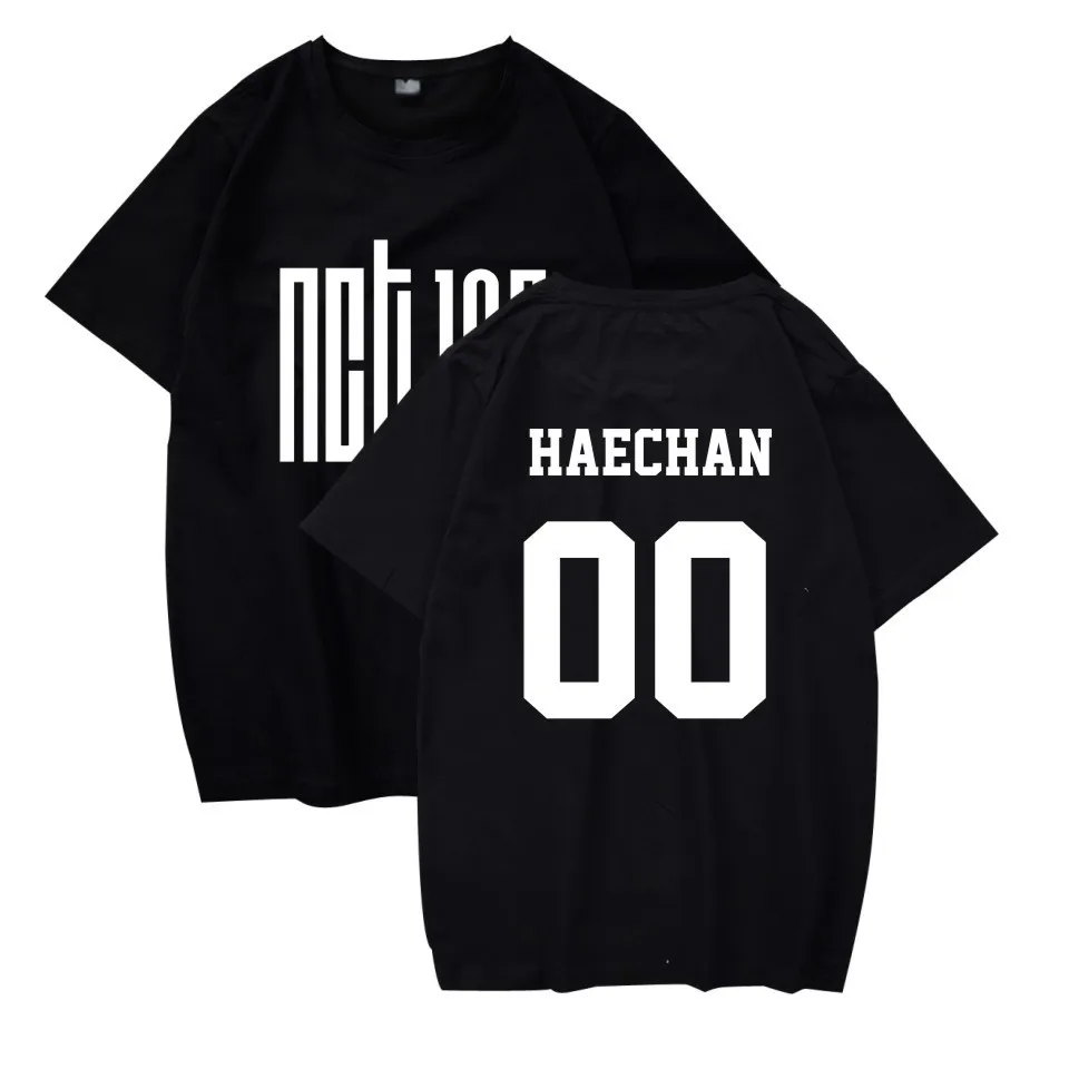 KPOP NCT127 T Shirt Women Men Korean Style NCT 127 DREAM Member Name Print Cotton Short Sleeve Tee Shirt Femme Camiseta Mujer