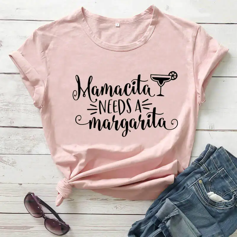 Mamacita ความต้องการ Margarita ตลกผู้หญิงเสื้อใหม่มาถึง 100% cotton Casual T shirt ของขวัญวันแม่ MOM Lift เสื้อ