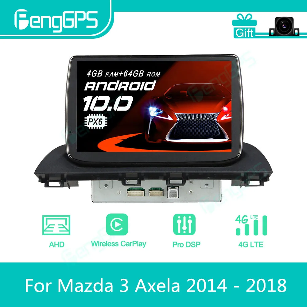 For Mazda 3 Axela 2014 - 2018 Android Car Radio Stereo Multimedia Player 2 Din Autoradio GPS Navigation PX6 Unit Screen Display