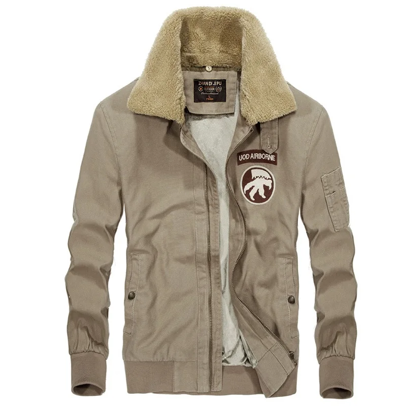 

New Winter Jacket Men Casual Cotton Windbreaker Thick Warm Coat Male Fur Collar Removable Rib Sleeve Fleece Outwear Plus M-4XL