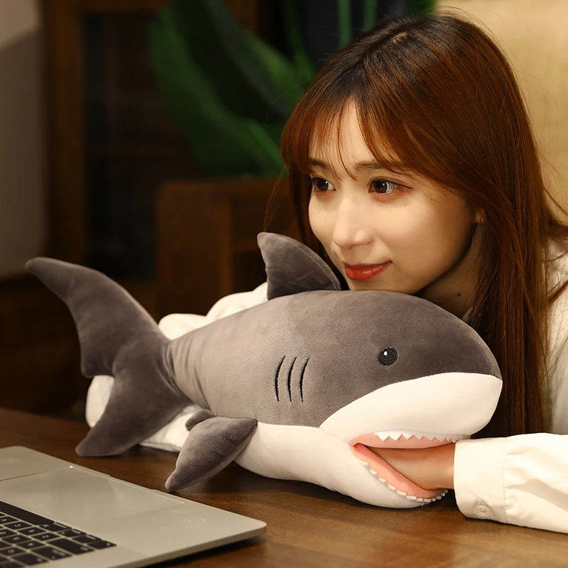 

1pc 50cm Kawaii Shark with Hand Warmer Plush Toys Stuffed Soft Animal Shark Dolls for Children Boys Birthday Appease Gifts