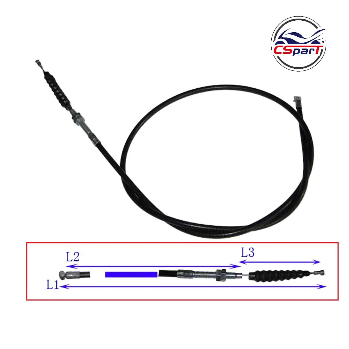 

120CM 47.2 Inch Side Adjustable Clutch cable 150CC 200CC 250CC Dirt Pit Bike ATV Quad Parts