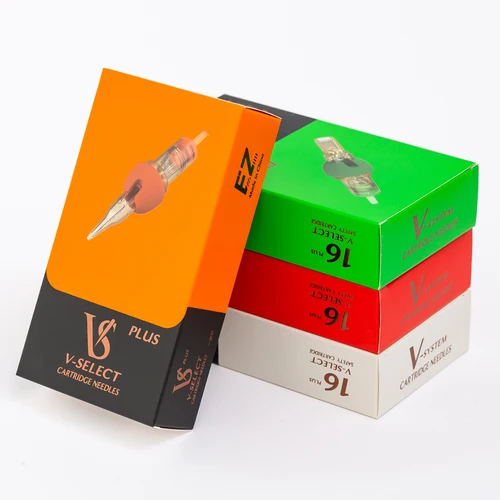 80/160 Uds. Agujas de cartucho de tatuaje EZ v-select de tamaños mixtos más cubiertas de espuma RL RS MC M1 suministro de kits de agujas de tatuaje desechables