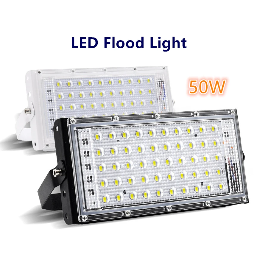 

50W Floodlight Outdoor Lighting 230V 220V 240V Waterproof LED Flood LightIP66 Reflector Projecteur LED Exterior Focus Spotlight