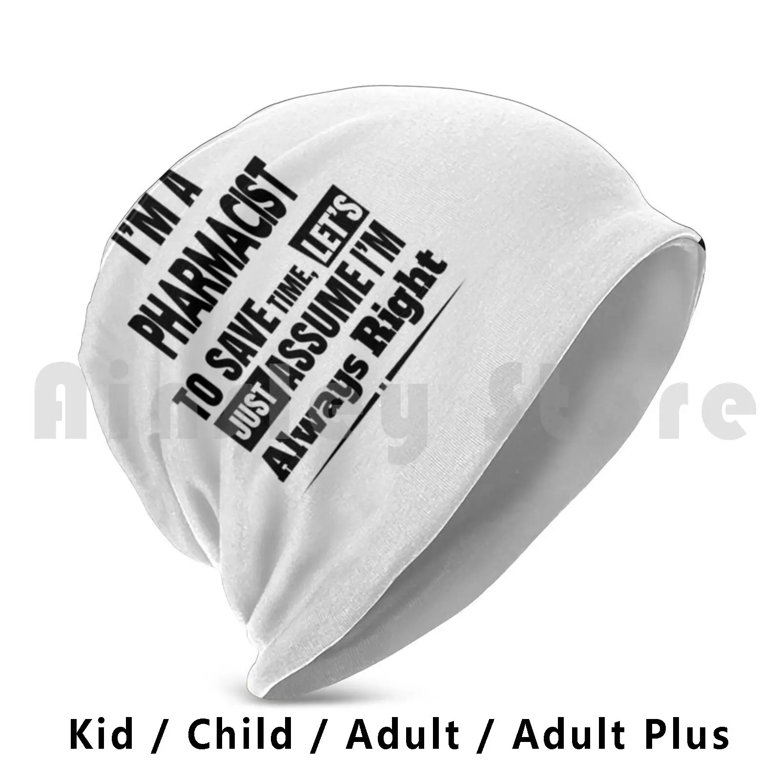 Funny Pharmacist Gift For Men Women Beanie Hedging Cap DIY Print Cushion Pharmacist Pharmacist Birthday Gift Pharmacist