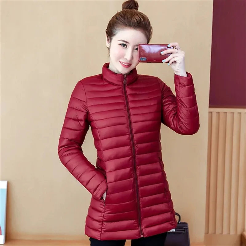 2023 New Cotton-Padded Jacket Women Mid-Length Thin Slim Slimming Winter Down Padded  Tcoats Korean Fashion Outcoat Padded Coat