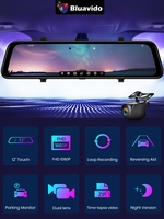 2025 Car Rearview Mirror 2k DVR Camera Front 2560x1440P Back Full HD 1080P Dual Dash Cam Video Recorder DVRS Recording