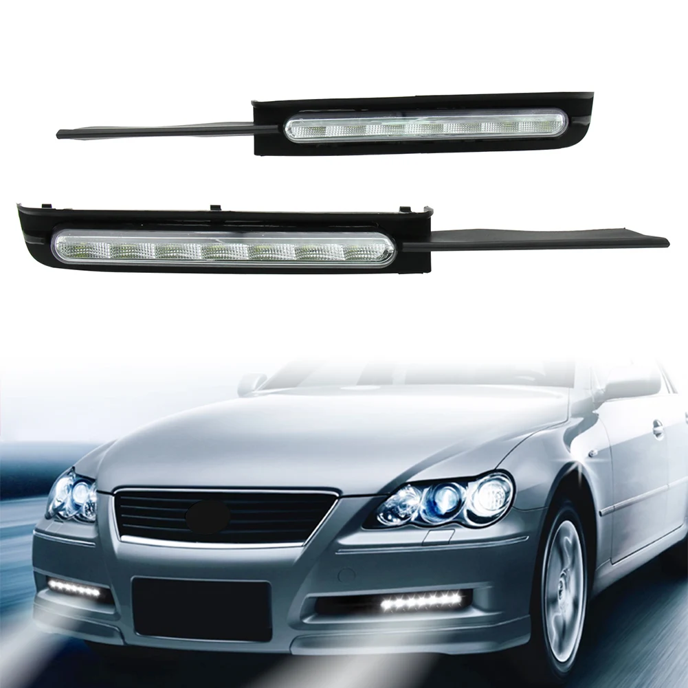 

RH+LH Auto Turn Signal Lamps LED Daytime Running Lights DRL For Toyota REIZ Mark X 2005 2006 2007 2008 2009