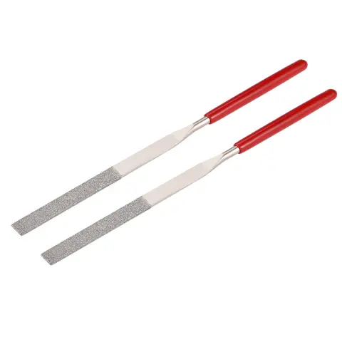 Uxcell-플랫 다이아몬드 바늘 줄 2 개, 4mm x 160mm 150 그릿