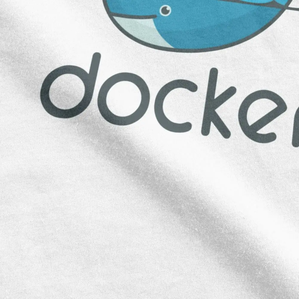 Men T-Shirts Docker Devops Container Development Novelty Pure Cotton Tee Shirt Short Sleeve T Shirt Crew Neck Tops Gift Idea