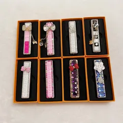 Lady Lighter Cute Cartoon Diamond Handmade Diamond Rechargeable USB Lighter Gorgeous Female Cigarette Tool