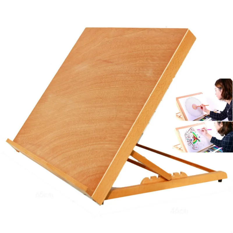 Wooden Easel Caballete De Pintura Artist Oil Paint 8K Table Easel Folding Painting Easel Stand Painting Accessories Art Supplies