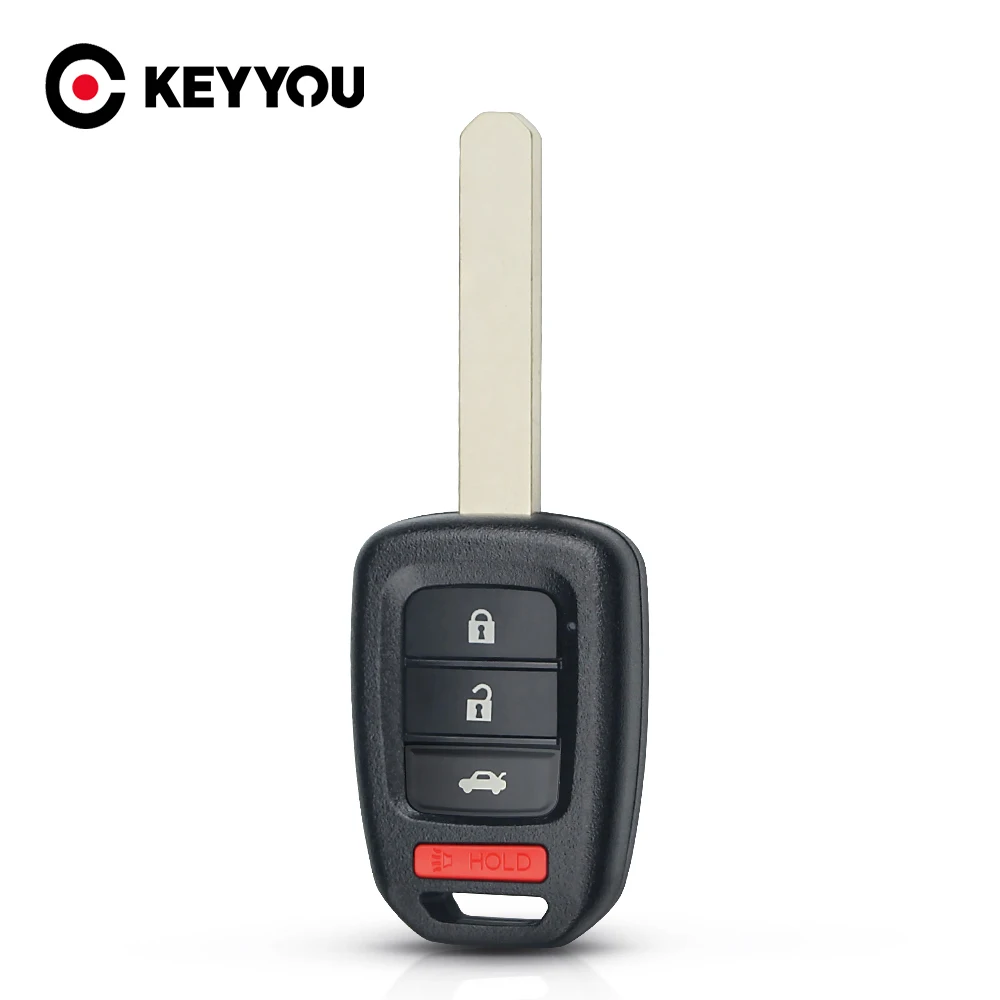 

KEYYOU Uncut 3+1 4 Buttons Remote Car Key Shell Replacement For Honda GREIZ Civic CR-V City FRV XRV Vezel Blank Case Fob Cover