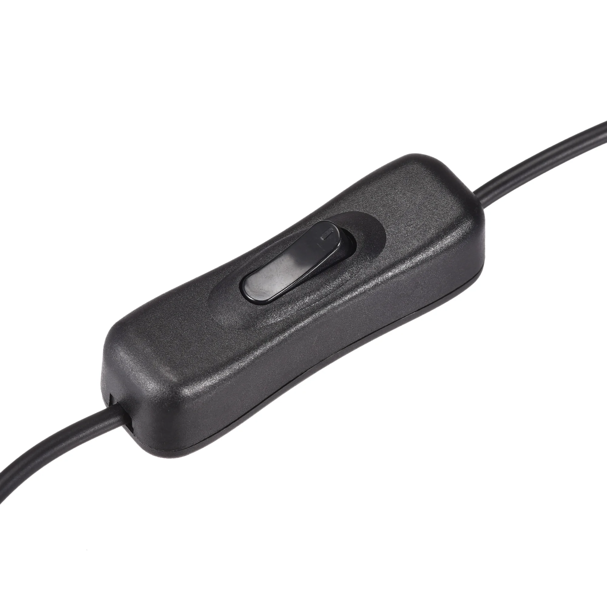 Uxcell-Cable USB con interruptor de encendido/apagado, Cable de extensión macho a Micro USB macho, 2M, negro, para lámpara LED de escritorio