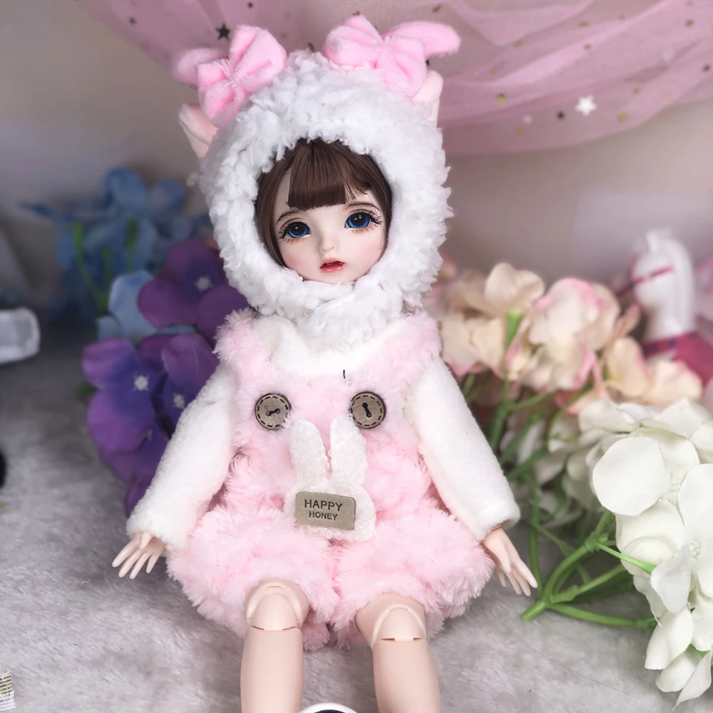 1/6 Scale 30CM Cute BJD With Wig & Clothes Face Up Full Set 22 Joints Body Figure Doll Children Model Toy Birthday Gift For Girl