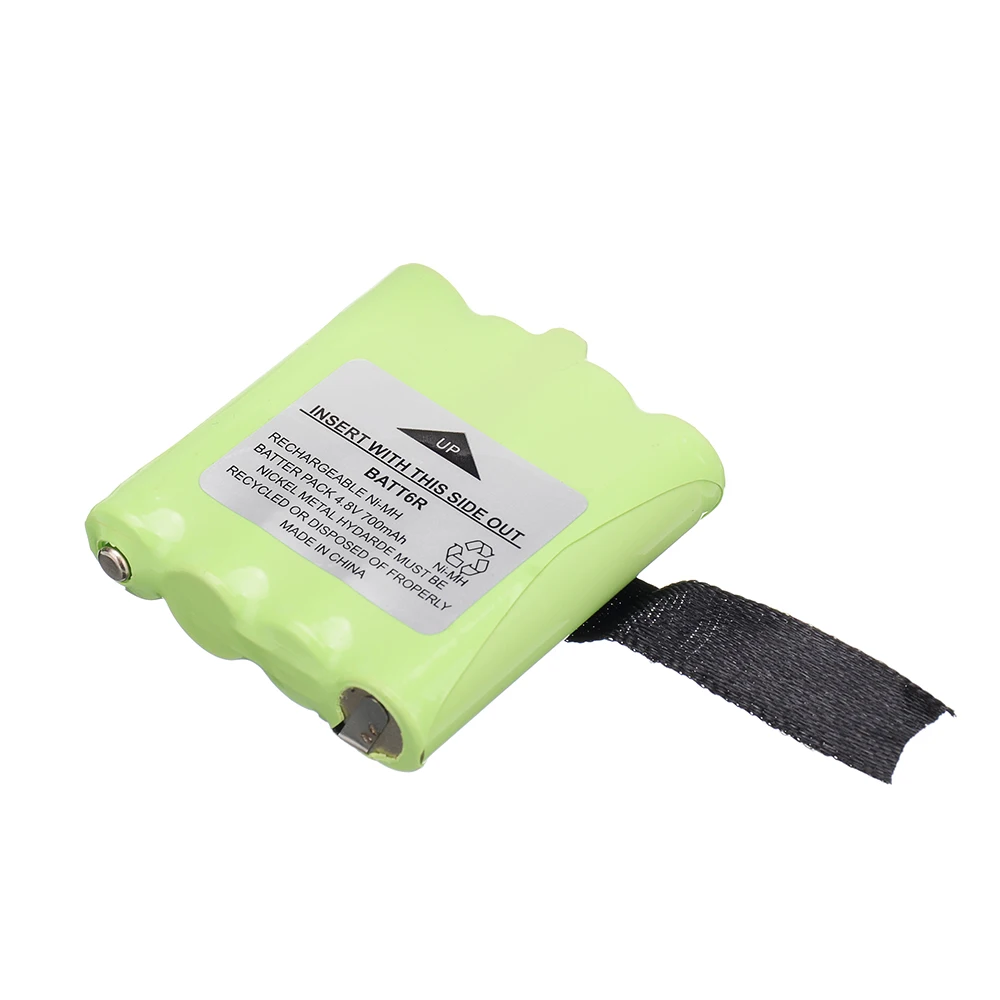 2pcs 4.8V 700mAh NI-MH Rechargeable 2 Way Radio Battery for Midland BATT6R BATT-6R