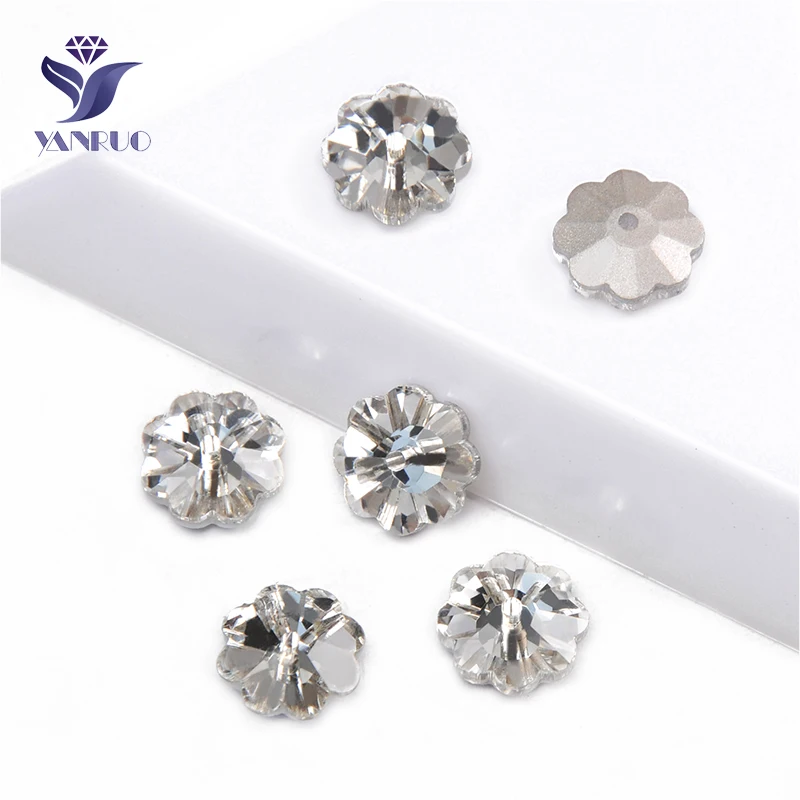 YANRUO 3700 All Sizes Crystal Clear Margarita Glittering Stones Flatback Strass Glass Rhinestones For Sewing Accessories