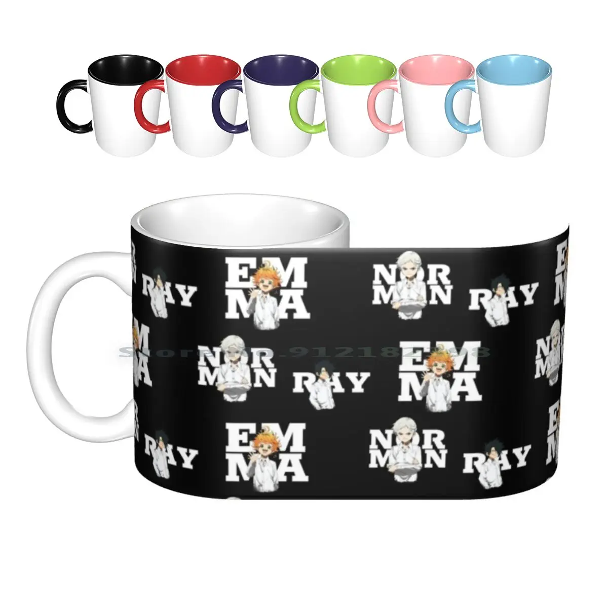 The Promised Neverland , Tpn Trio Ceramic Mugs Coffee Cups Milk Tea Mug The Promised Neverland Yakusoku No Neverland Norman Ray