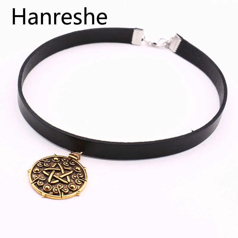 Witcher 3 Medallion 32cm+5cm Leather Choker Necklace the Wild Hunt Game Cosplay Jewelry Gothic Silver Color Pendant Women Gifts image 2
