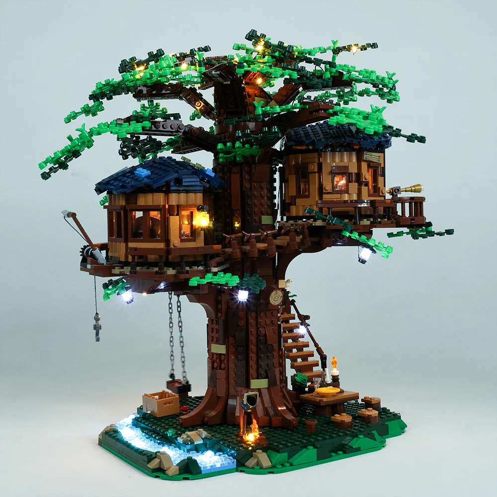 EASYLITE LED Light Set per Treehouse 21318 Ideas Series Tree House Cheery Blossom Building Blocks solo Kit di illuminazione No Model