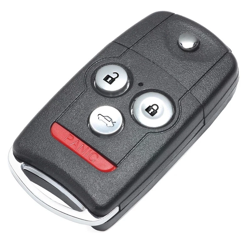 Keyecu Flip Remote Car Key Shell Case Cover Fob 3/4 Buttons dla Acura TL TSX MDX RDX ZDX 2009 2010 2011 2012 2013 2014