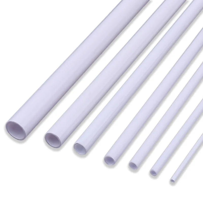 

5pcs Diameter 2mm/3mm/4mm/5mm/6mm/8mm/10mm ABS Plastic Hollow Round Rod Shaft Pipe Tube for RC Airplane Model 250mm Length