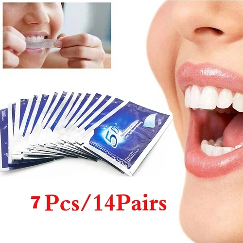 Kit de blanqueamiento Dental de Gel 5d, tiras de dientes blancos, Kit de cuidado bucal, tira de dientes postizos, carillas dentales, Gel blanqueador, triangulación de envíos