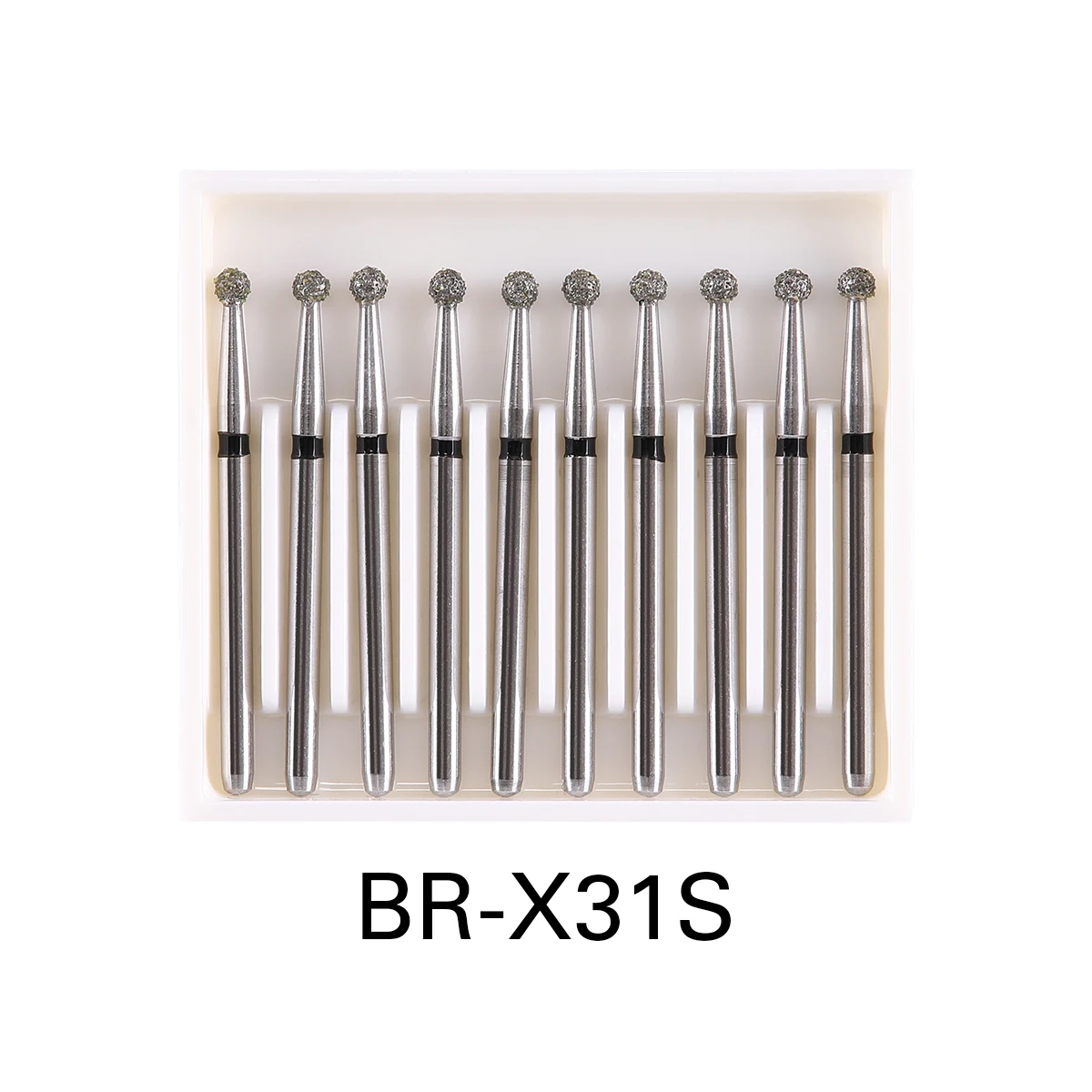 10 Boxen AZDENT Dental-Diamantbohrer, kugelförmige Edelstahlbohrer, 450000 U/min für FG 1,6 mm Hochgeschwindigkeits-Handstück, Zahnmedizin-Werkzeug – Detail 7