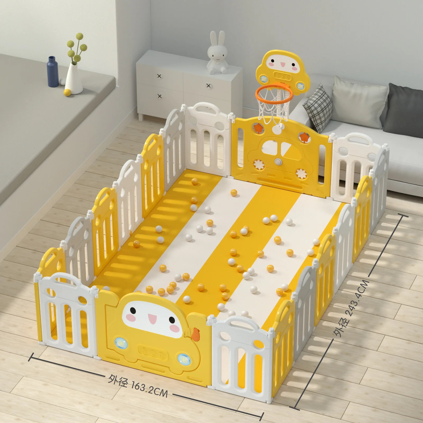 Children Game Fence Indoor Baby Folding Fence Home Baby Safety Fence Crawl Pad on The Ground Guardrail Baby Playpen Fence