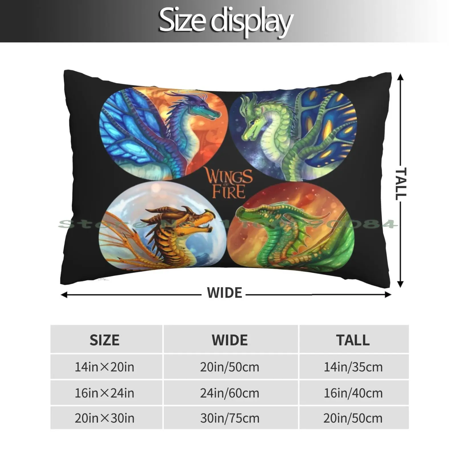 Of Fire-Heroes Of The Lost Continent Pillow Case 20x30 50*75 Sofa Bedroom Of Fire Wof Tui T Sutherland Scholastic Blue Silkwing