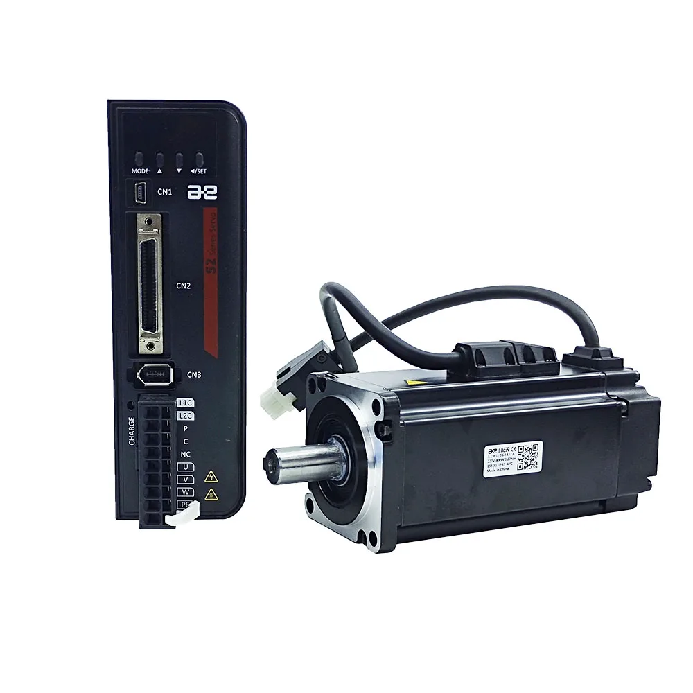 AC servo motor kit 220V 400W 1.27NM single-turn/multi-turn magnetic CNC milling machine servo kit with brake