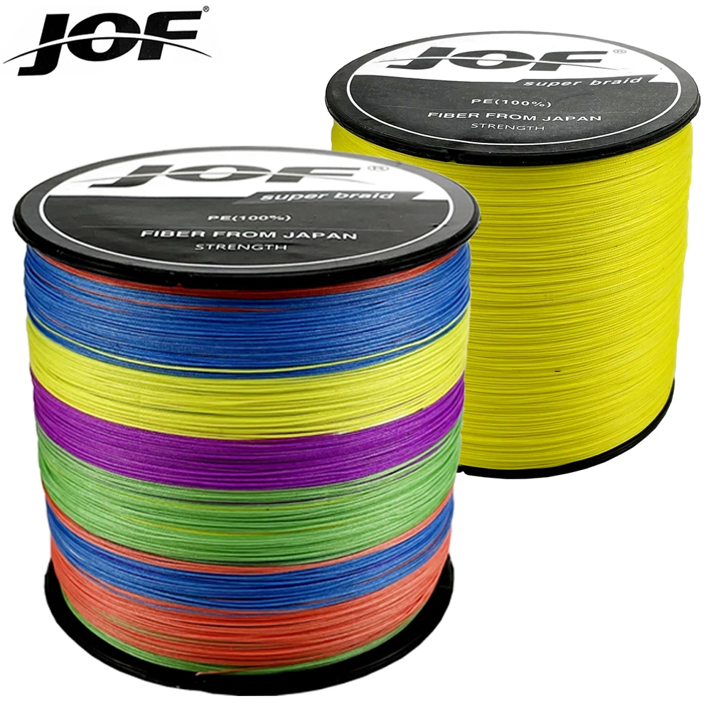 JOF X12 X8 Super Strong 12 Strands 8 Strands Braided Fishing Line 300M 500M Multifilament PE Line Saltwater Fishing Tackle