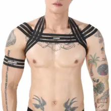 Men’s Fetish Elastic Chest Harness #3