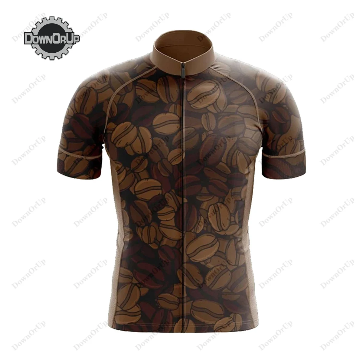 Coffee Beans Cycling Jersey Set Bike Suit And Bib Shorts Breathable 19D Gel Pad Maillot Ciclismo Hombre Cycling Clothing MTB