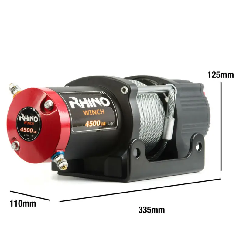 EU RU Giao Hàng Tời Điện 12V 4500lb Điều Khiển Từ Xa Bộ Nặng ATV Xe Kéo Cao Cấp Thép Không Gỉ Tời Điện
