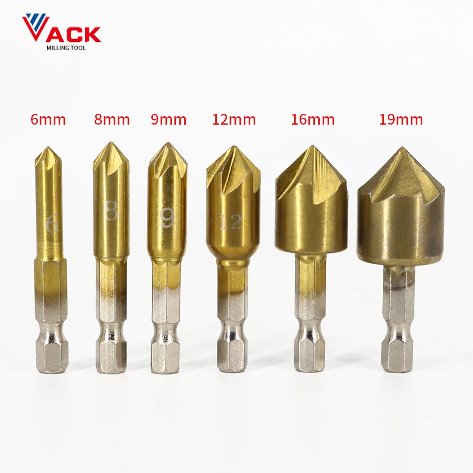 VACK 3Pcs 6Pcs HSS 1/4