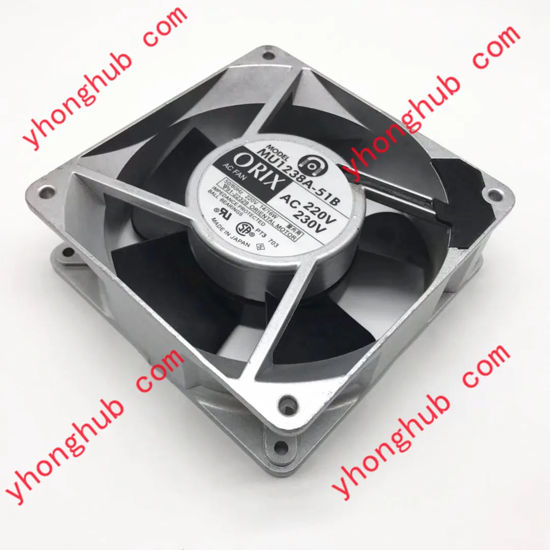 

ORIX MU1238A-51B AC 230V 16W 120x120x38mm Server Cooling Fan