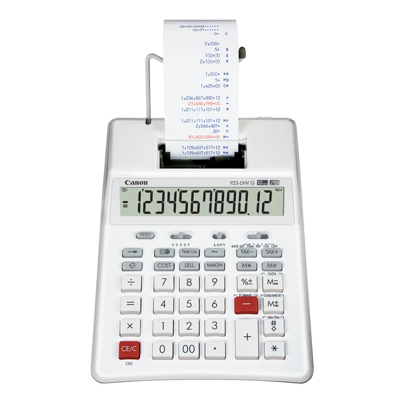 Accounting Finance Bank Hotel Printing Calculator Two-color Paper P23-DHV G Desktop Printing Calculator