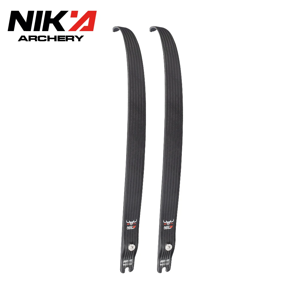 1 pair Nika Archery N3 Recurve Bow Limbs 55% Carbon Fiber with Small BULL Logo Limbs 22-46lbs Archery Recurve BOW