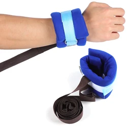 Patients Limbs Restraint Strap Wrist Ankle Fixation Belt Binding Band Blue Average Size For Home Health Care(Blue Average Size)