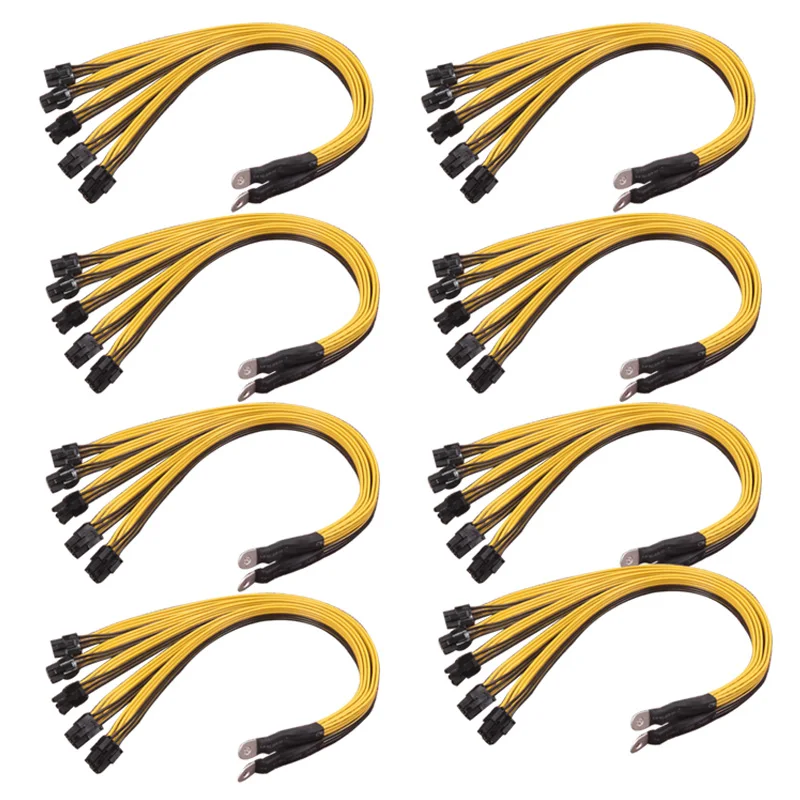 

S7 S9 To 5X PCI-E Pcie 6-контактный разветвитель видеокарты GPU Кабель питания BTC Miner Bitcoin S11 T9 + X10 L3 + A3 A841 M3 P3 2/4/8 шт.