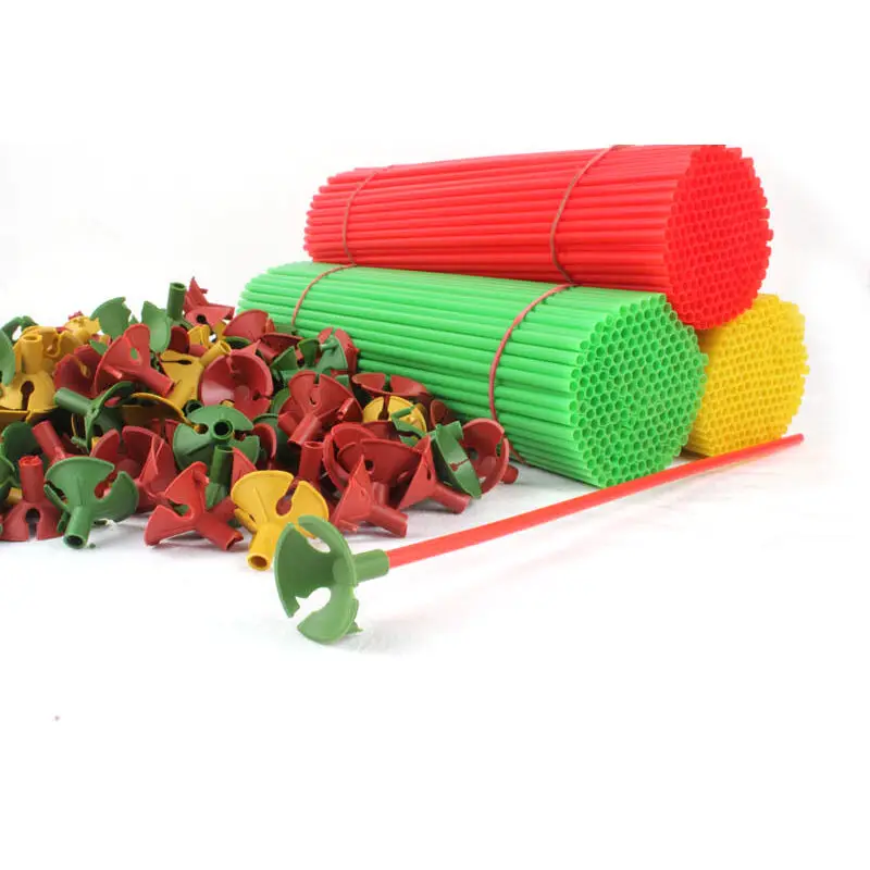 100 set/1 confezione da 28cm bastoncini per palloncini per feste di compleanno, prolunga per asta di supporto accessori per tubi per palloncini decorazione per feste