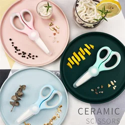 Baby Food Mills Ceramic Scissors Household Toddler Feeding Aid Scissors With Cutting Box Baby Supplies Baby Tableware For Health