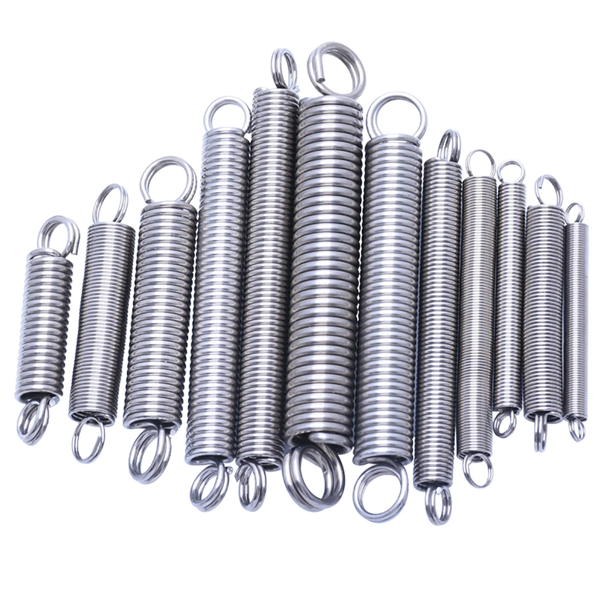 10Pcs 0.7/0.8mm Extension Spring 304 Stainless Tension Spring With Double Hook Wire Dia 0.7/0.8mm*OD 5-6mm*Length 15-60mm