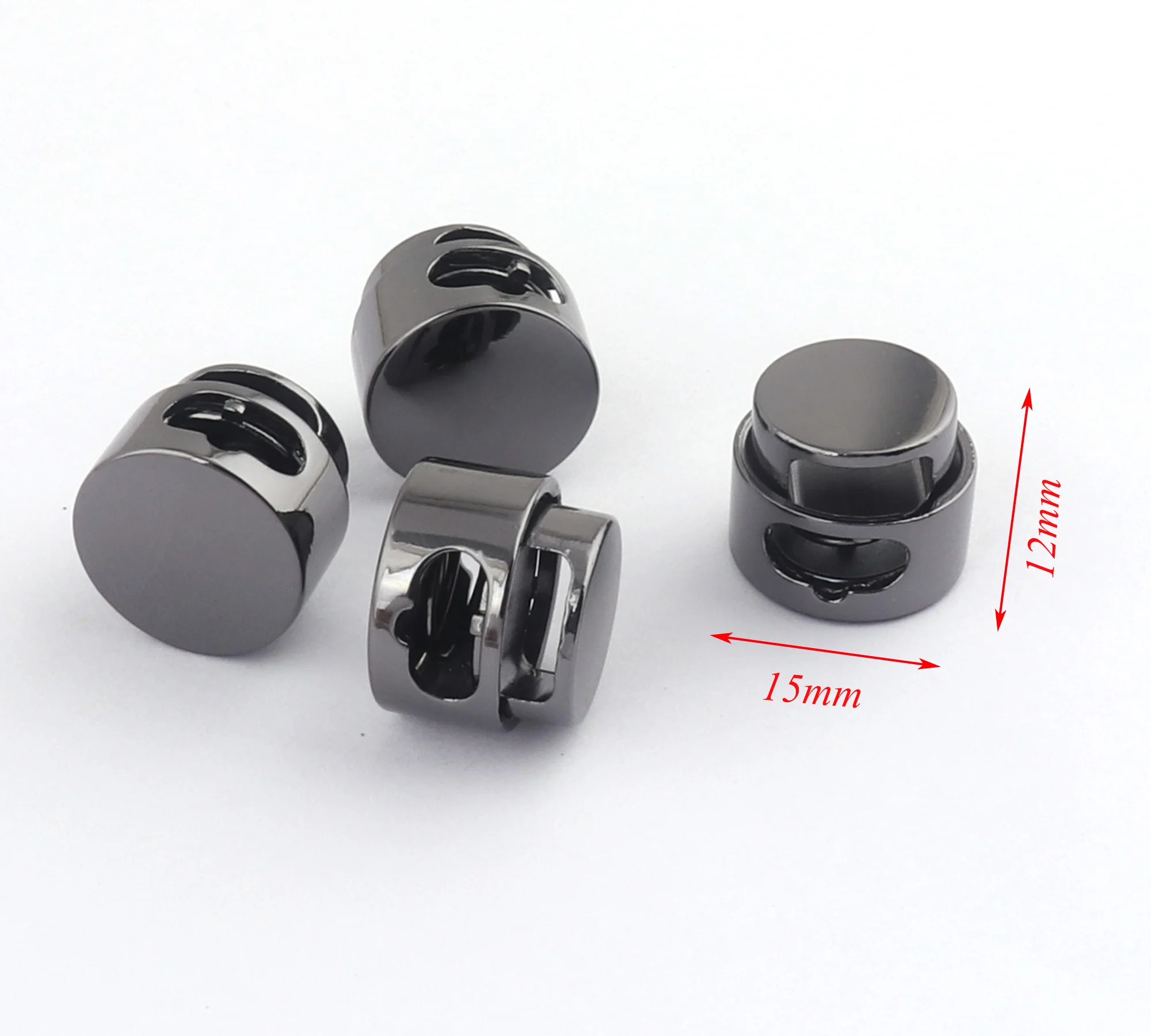 6pcs Metal Cord Lock Single Hole String Stopper Buckles Spring Elastic Adjustment  DIY Hat Cord End Decor Button