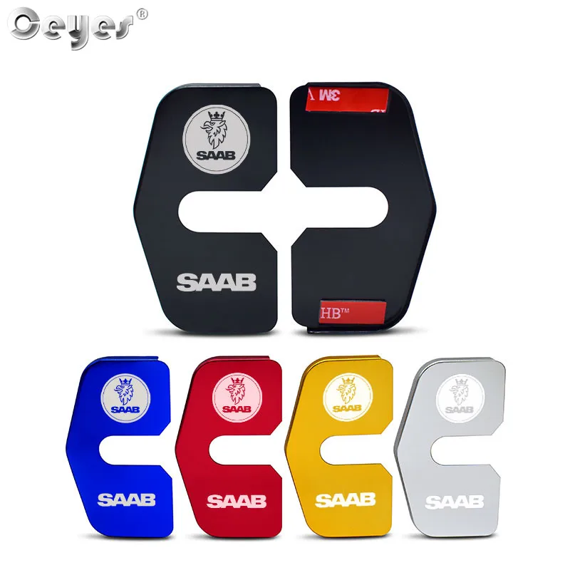 Ceyes 4pcs/lot Car Accessories Auto Decoration And Protection Door Lock Cover Case For Saab 93 95 1998-2009 Auto Sticker Styling